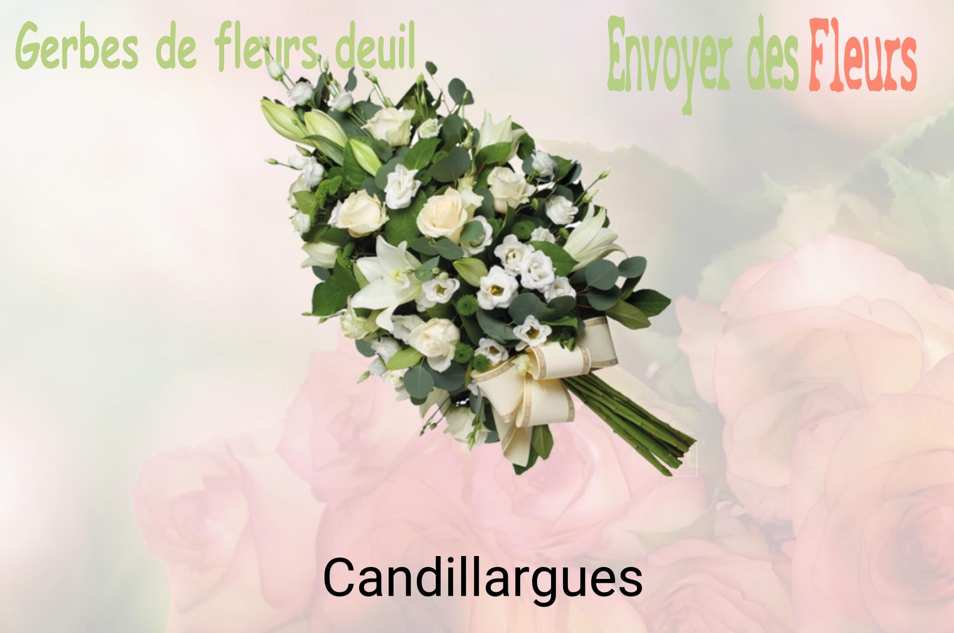 Gerbe de fleurs de deuil livrée à Candillargues